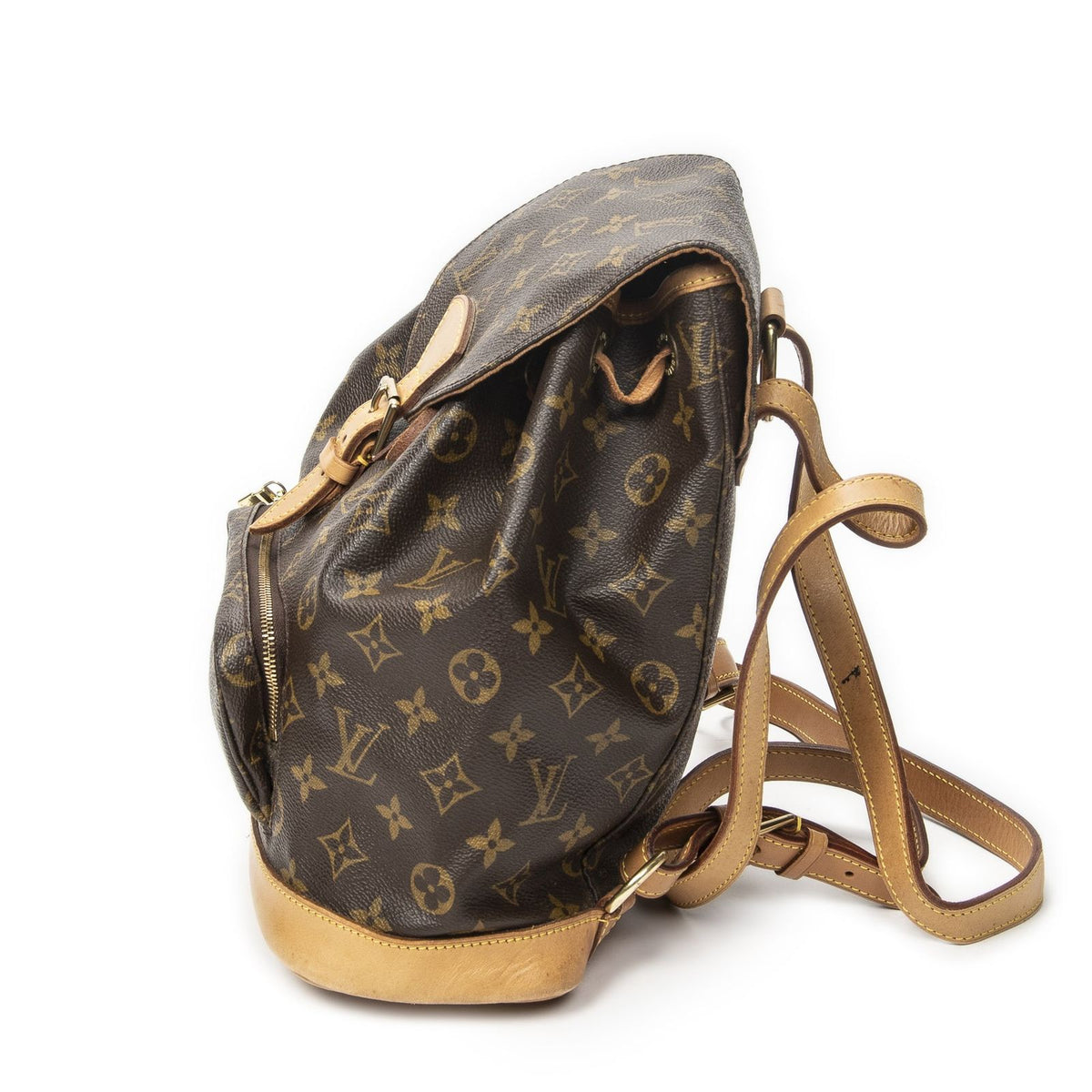 Louis Vuitton Montsouris Brown Monogram Canvas Backpack — view 3