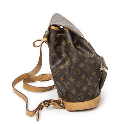 Louis Vuitton Montsouris Brown Monogram Canvas Backpack — view 4
