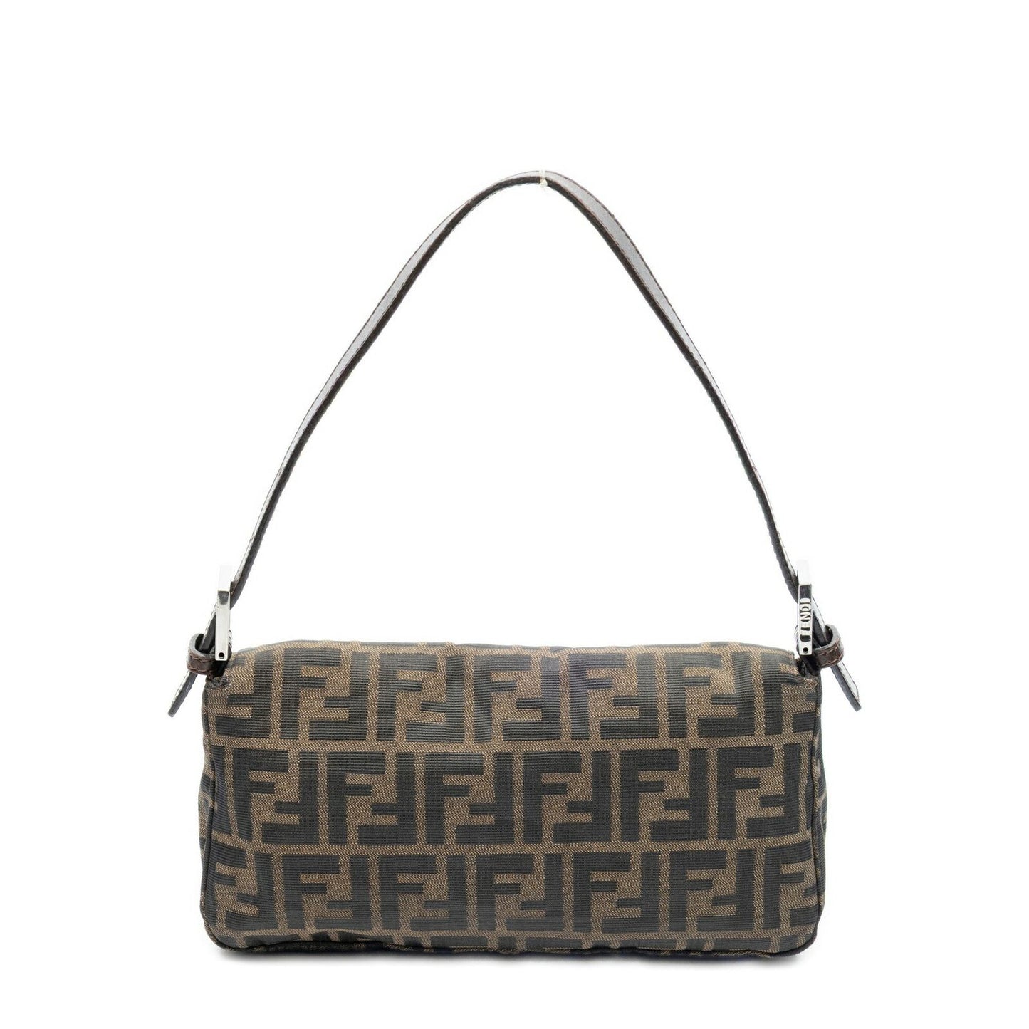 Fendi Baguette Brown Black Zucca Canvas Shoulder Bag — view 5