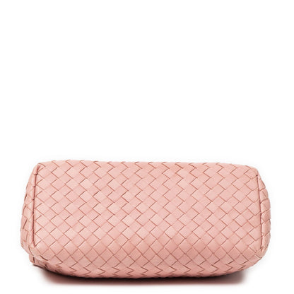 Bottega Veneta Small Flap Clutch Pink Intrecciato Leather — view 6