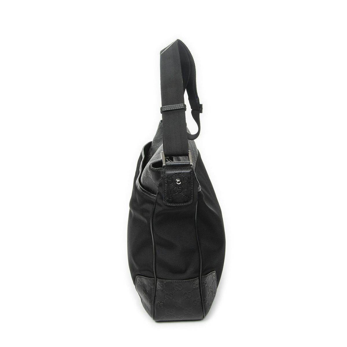 Gucci Large Front Pocket Messenger Black Nylon Canvas — view 3
