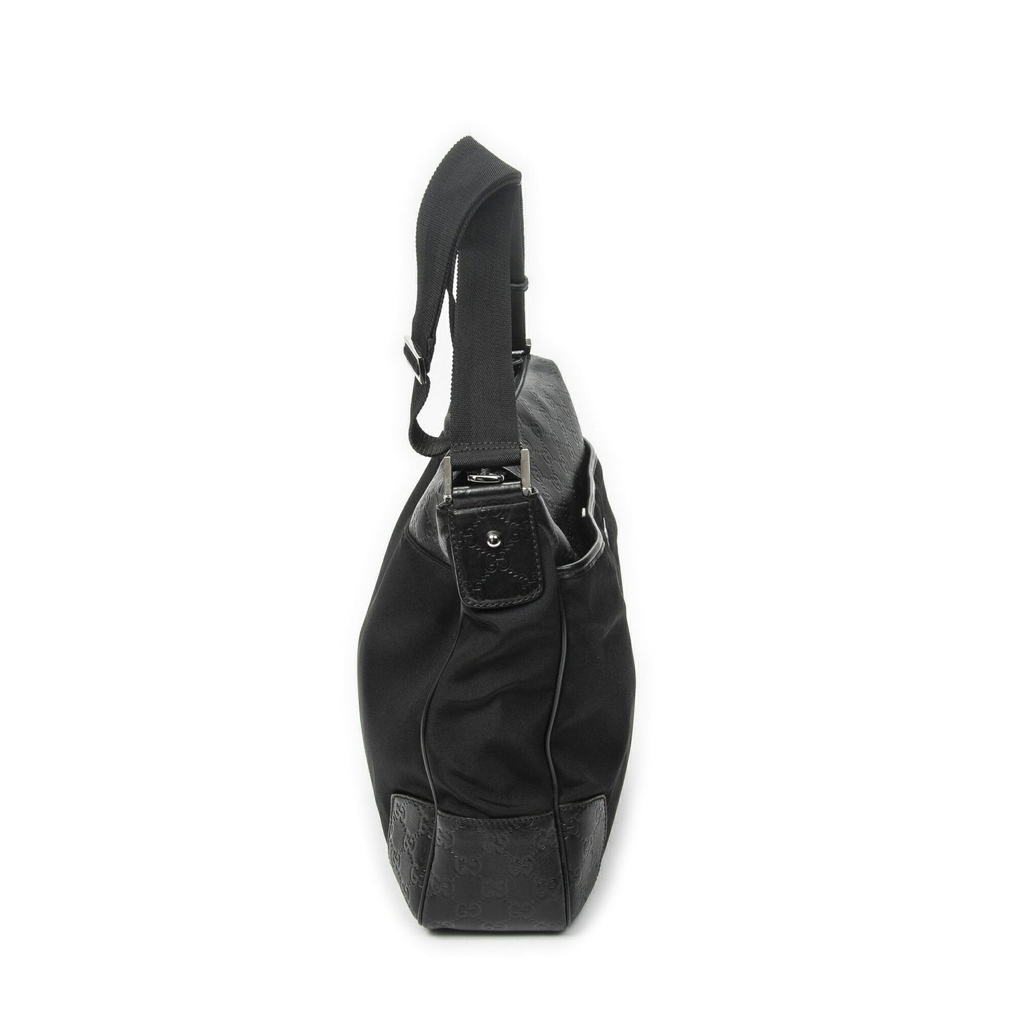 Gucci Large Front Pocket Messenger Black Nylon Canvas — view 4