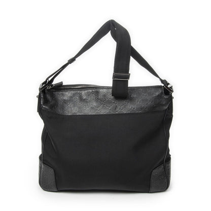 Gucci Large Front Pocket Messenger Black Nylon Canvas — view 5