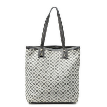 Celine Vertical Tote Black Gray Macadam Canvas