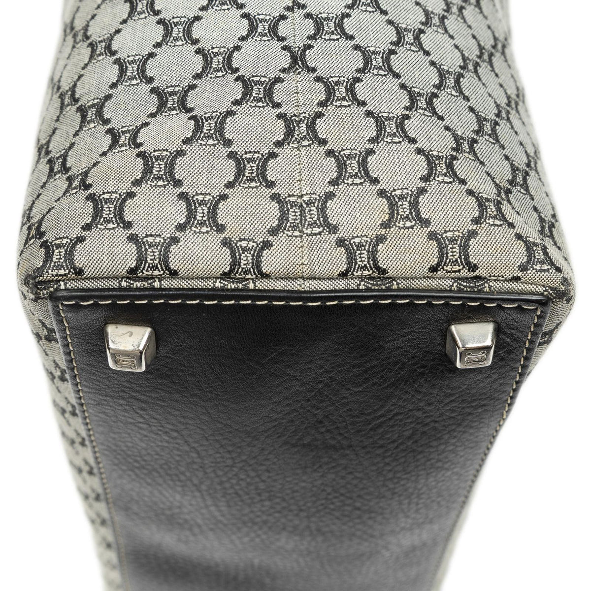 Celine Vertical Tote Black Gray Macadam Canvas — view 8