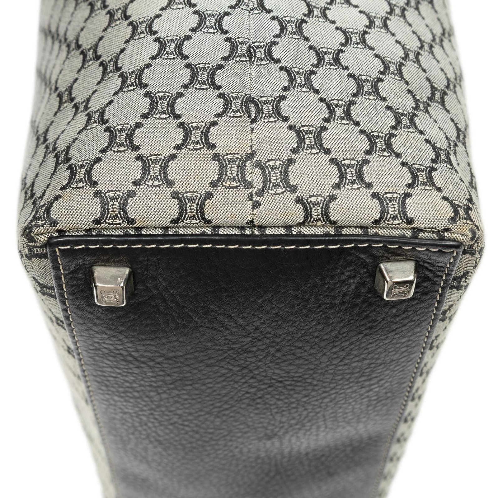 Celine Vertical Tote Black Gray Macadam Canvas — view 7