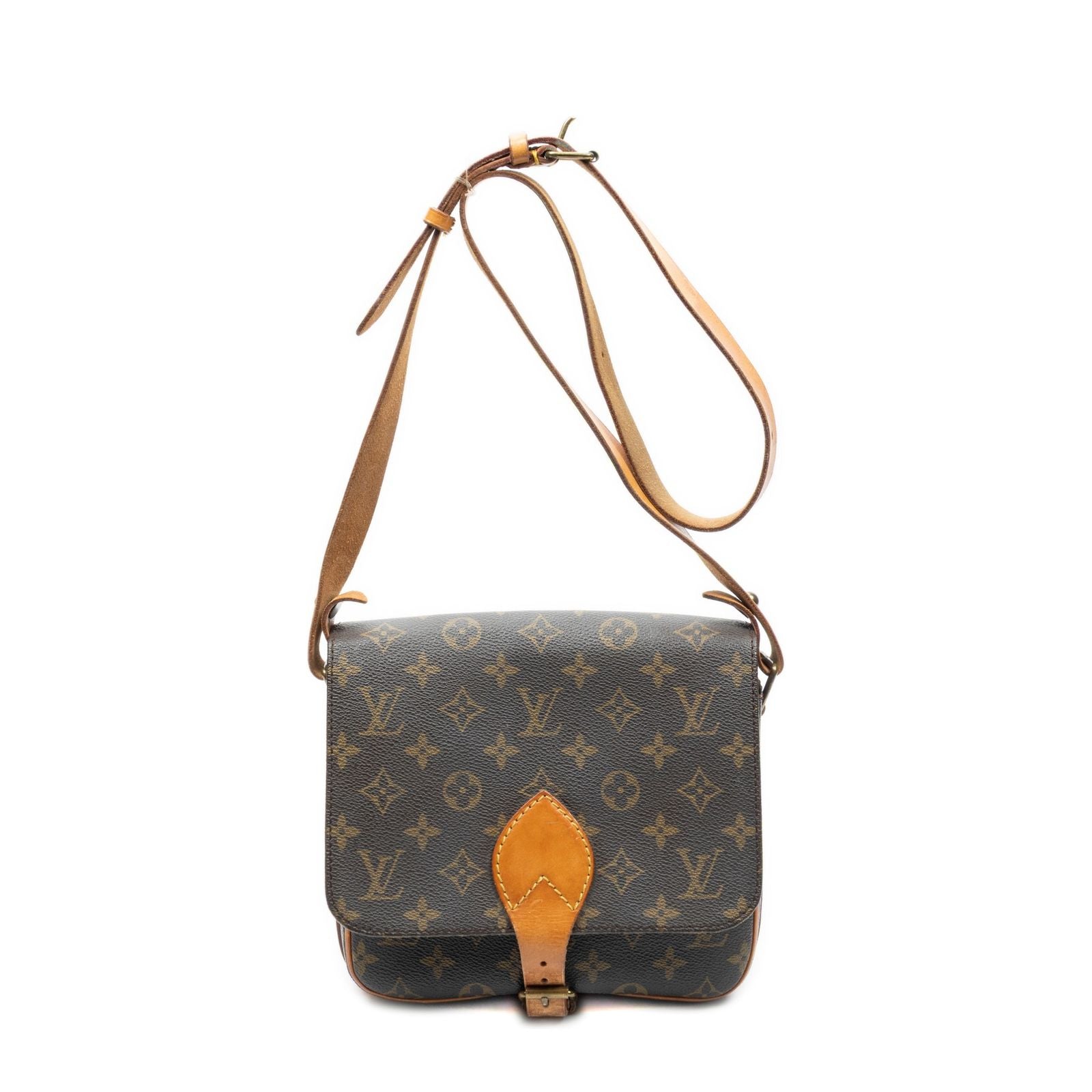Louis Vuitton Cartouchiere Brown Monogram Canvas Handbag