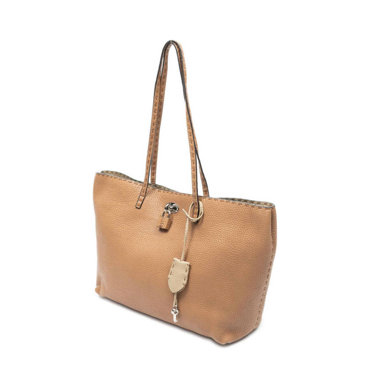 Fendi Carla Tote Brown Selleria Leather — view 2