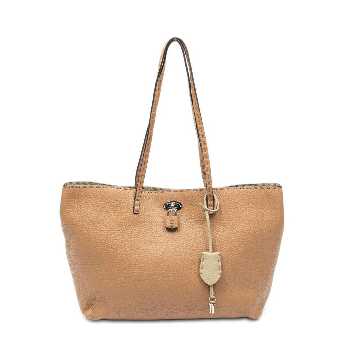 Fendi Carla Tote Brown Selleria Leather