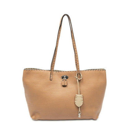 Fendi Carla Tote Brown Selleria Leather