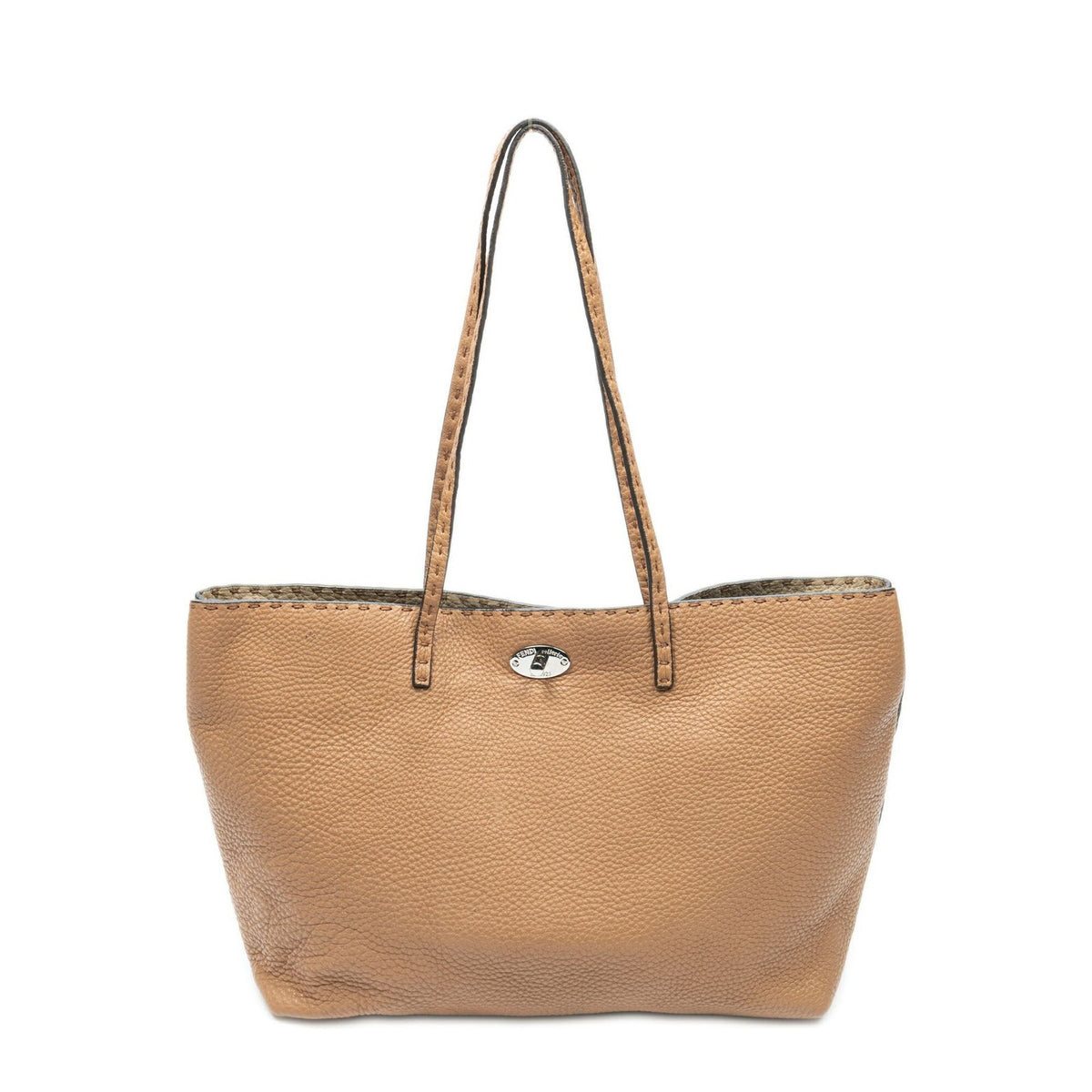 Fendi Carla Tote Brown Selleria Leather — view 5