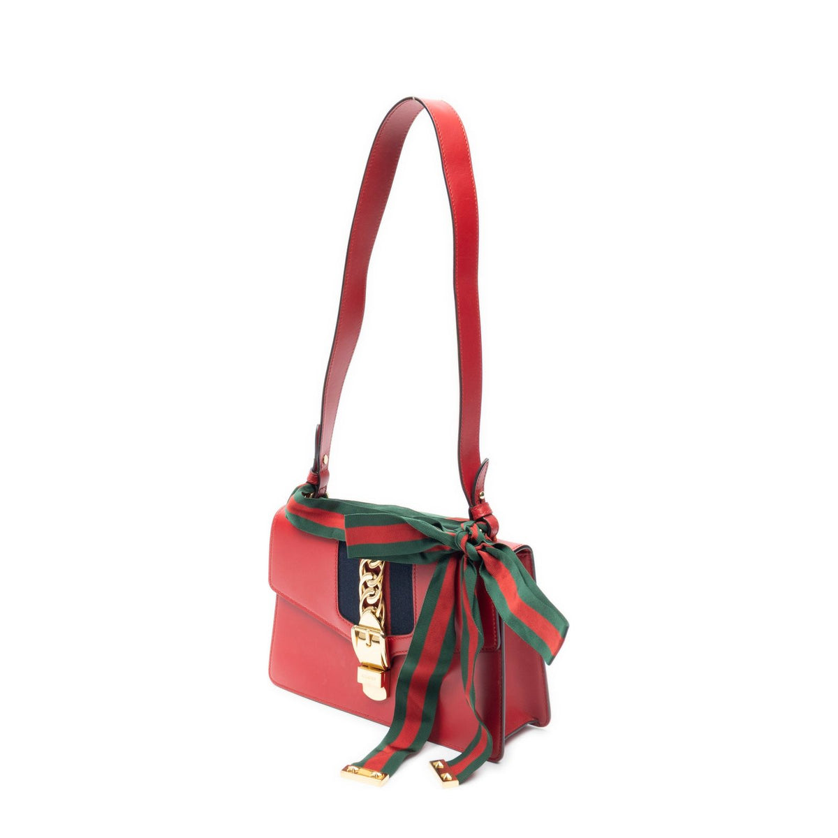 Gucci Small Sylvie Bag Red Smooth Leather — view 2