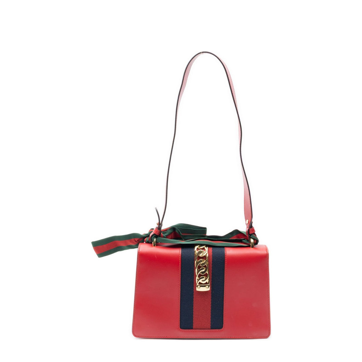 Gucci Small Sylvie Bag Red Smooth Leather — view 5