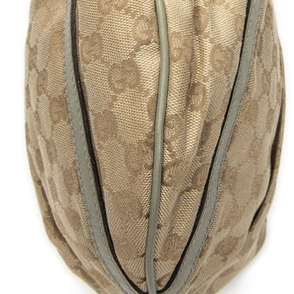 Gucci Large Shape D-ring Abbey Messenger Beige Light Green GG Canvas — view 8