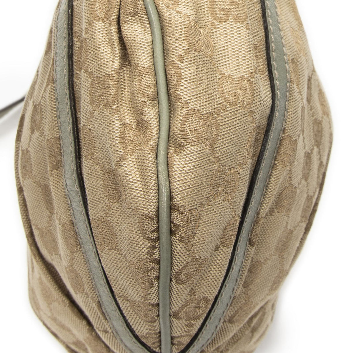 Gucci Large Shape D-ring Abbey Messenger Beige Light Green GG Canvas — view 7