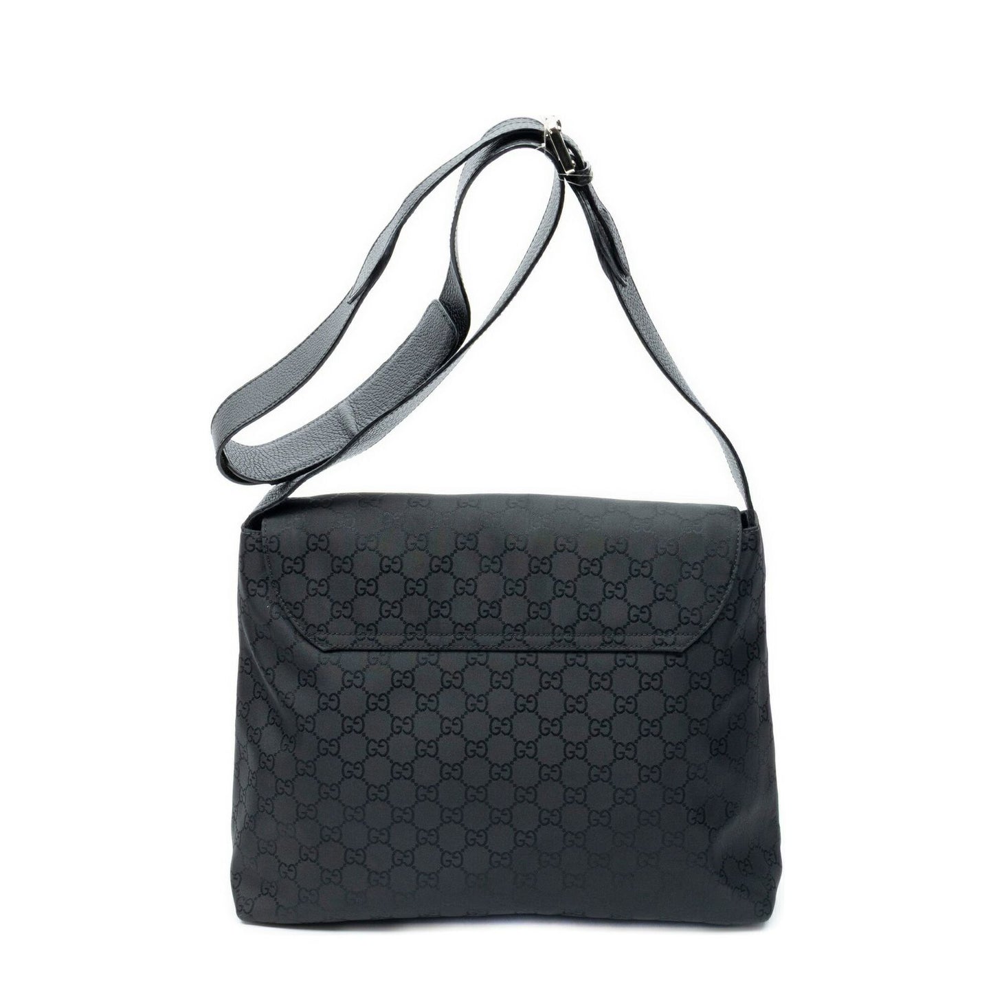 Gucci g Square Flap Bag Messenger Black Nylon Canvas — view 5