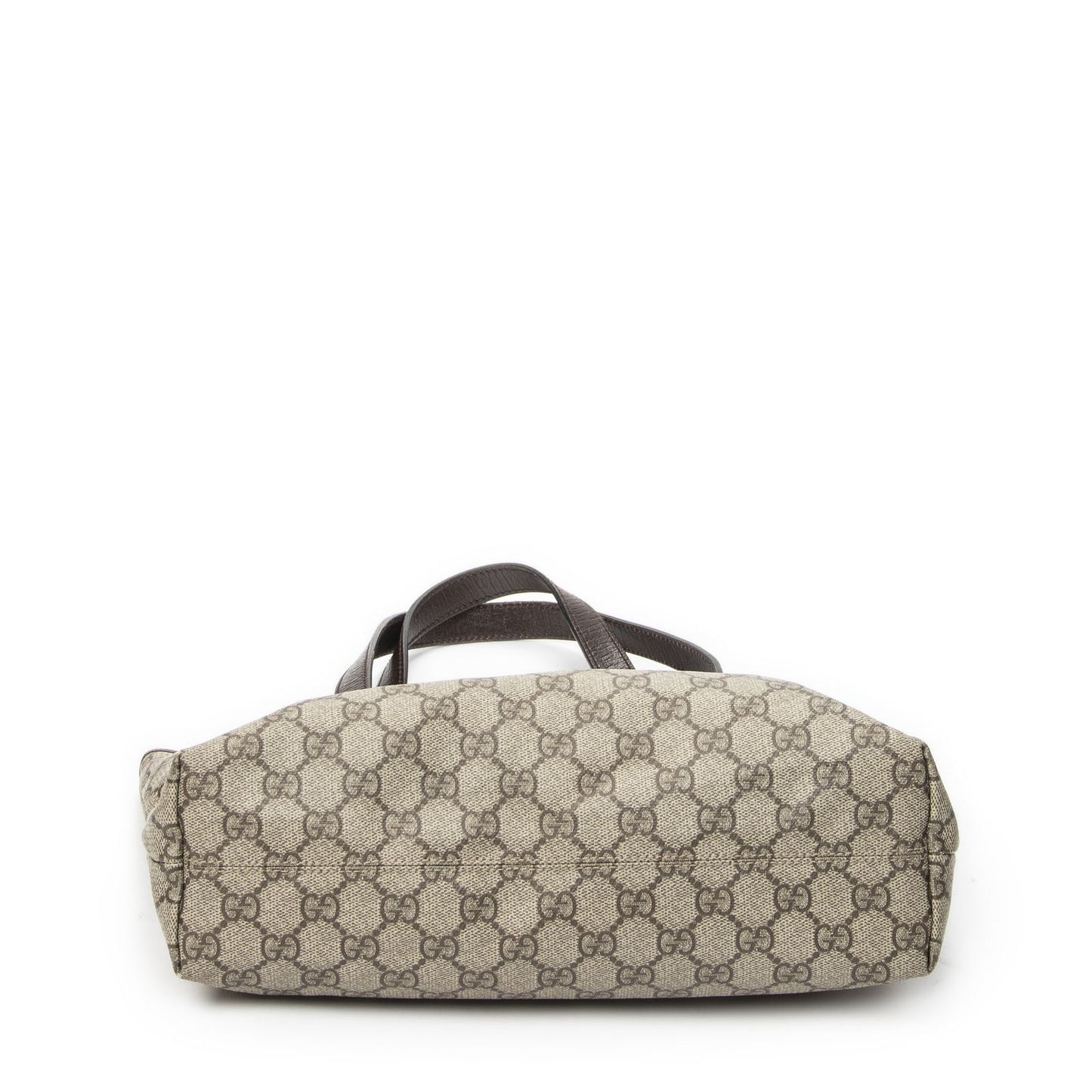 Gucci Zip Shopping Tote Beige Dark Brown Supreme Canvas — view 6