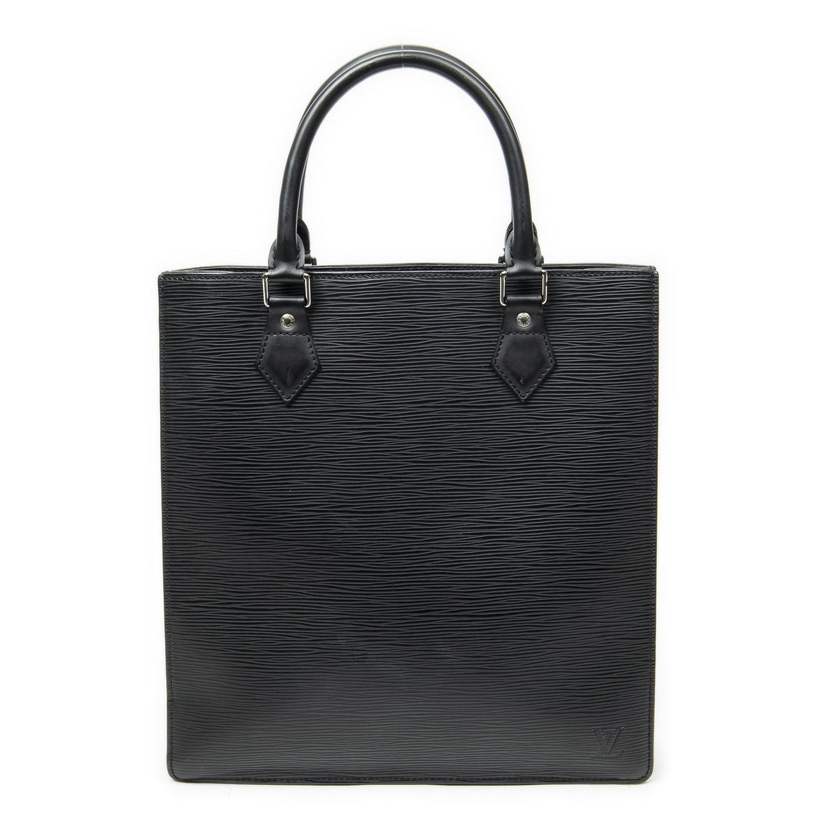 Louis Vuitton Sac Plat Black Epi Handbag