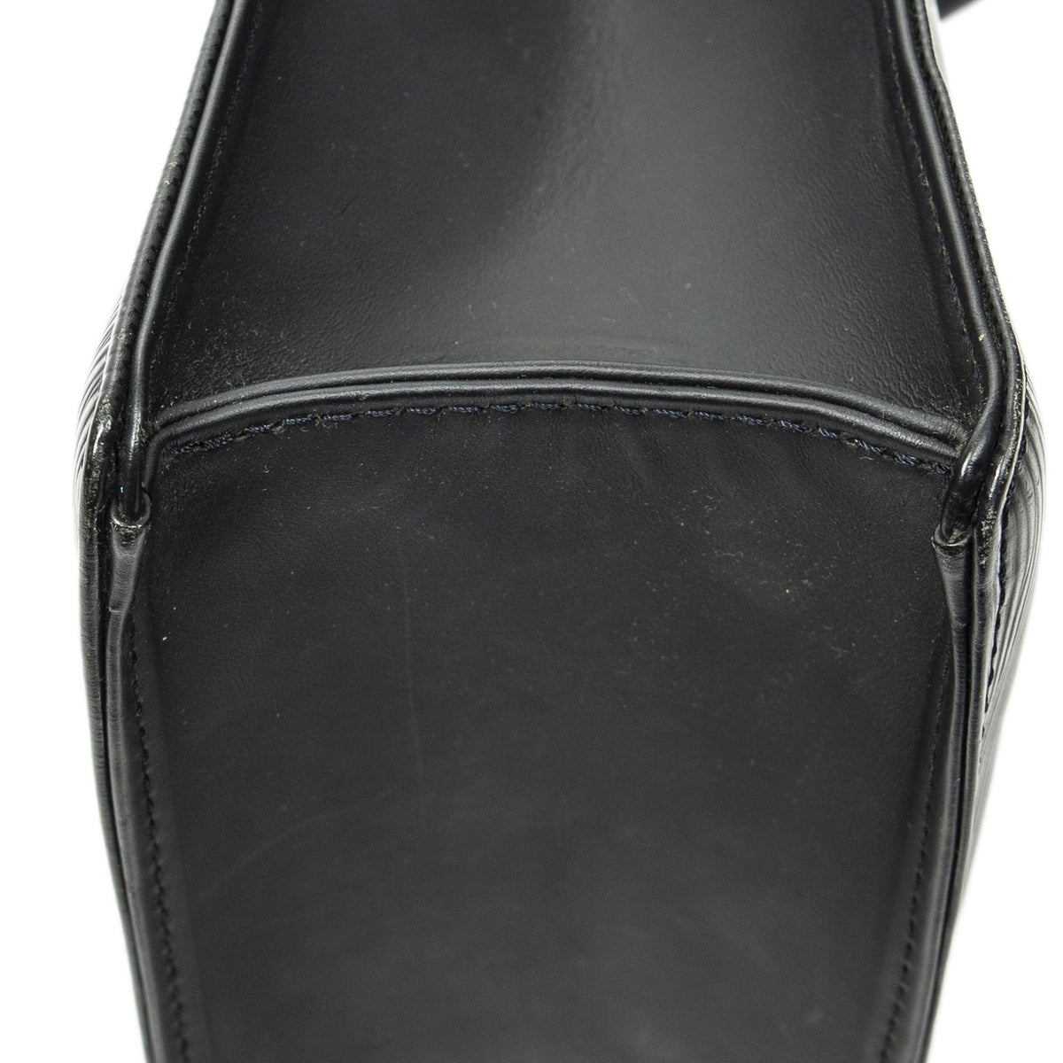 Louis Vuitton Sac Plat Black Epi Handbag — view 8