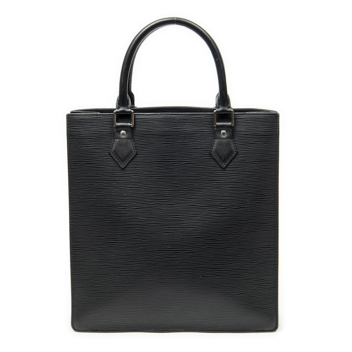 Louis Vuitton Sac Plat Black Epi Handbag — view 5