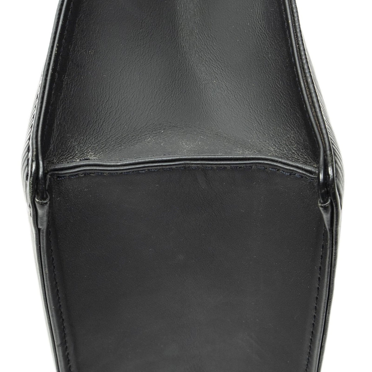 Louis Vuitton Sac Plat Black Epi Handbag — view 7