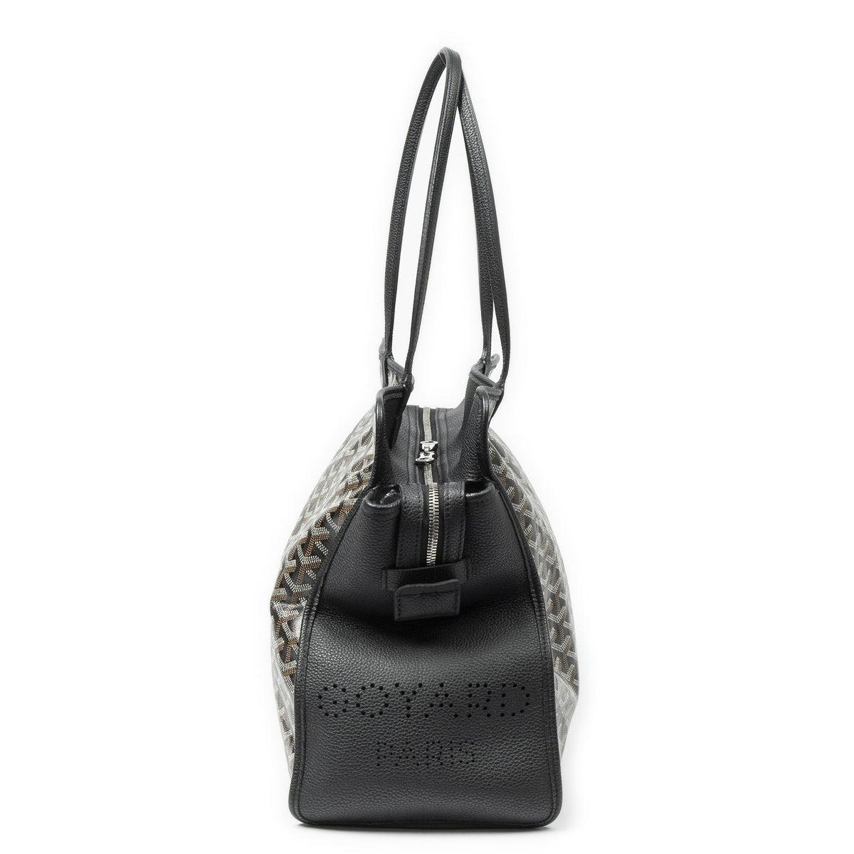 Goyard Hardy Black Brown Goyardine Canvas Shoulder Bag — view 4