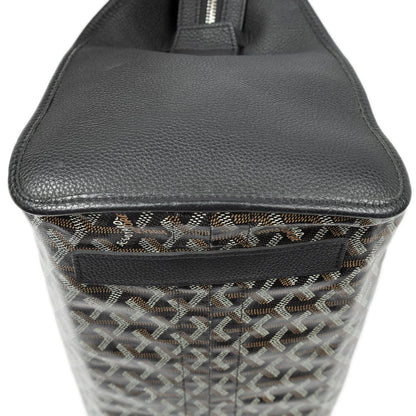 Goyard Hardy Black Brown Goyardine Canvas Shoulder Bag — view 7