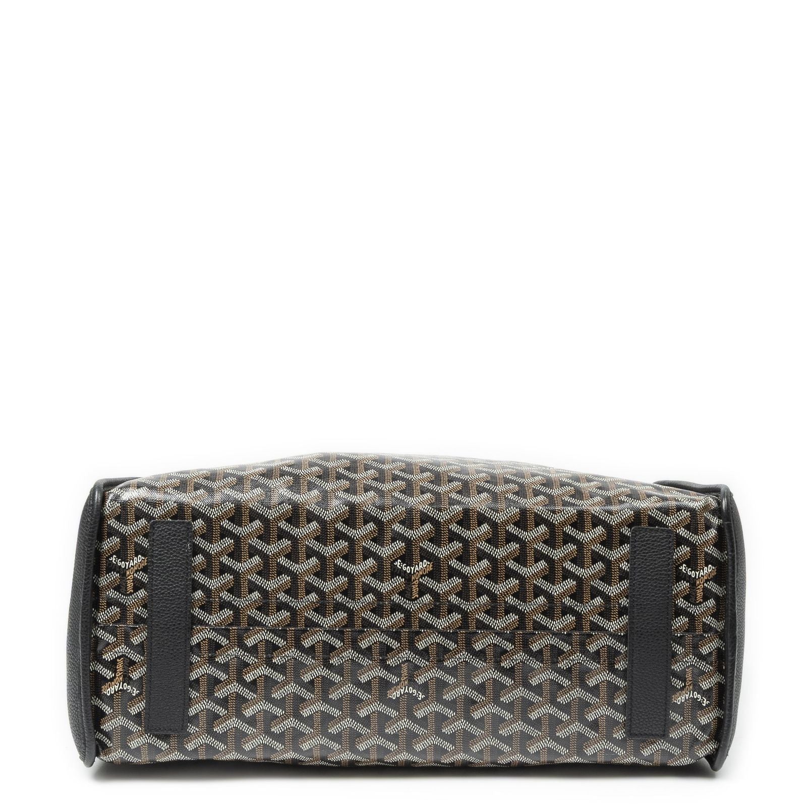 Goyard Hardy Black Brown Goyardine Canvas Shoulder Bag — view 6