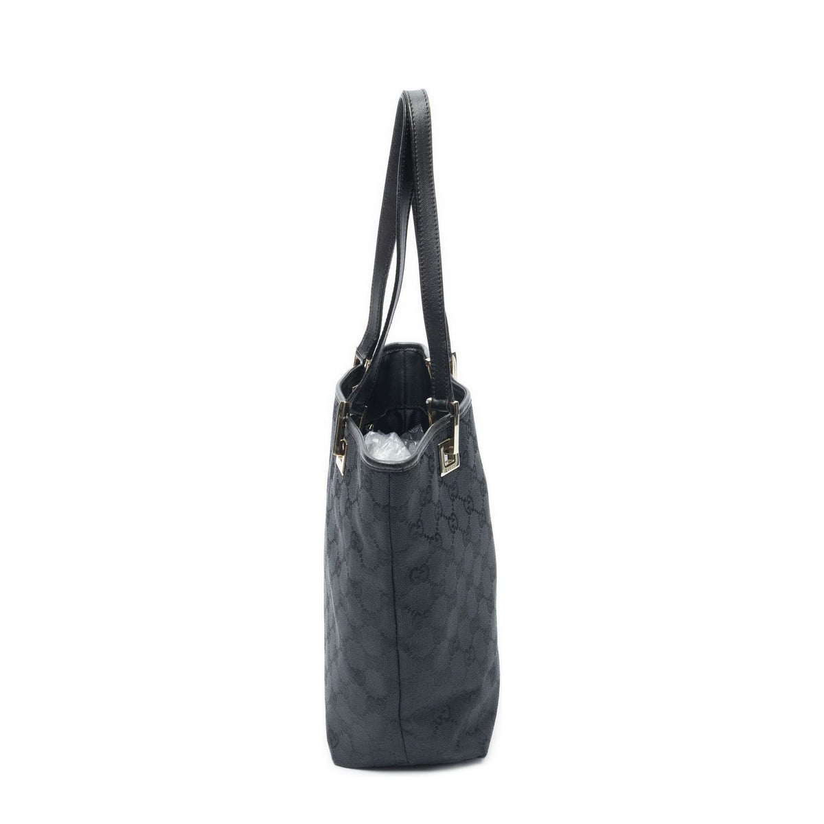 Gucci Small Bucket Tote Black GG Canvas — view 4