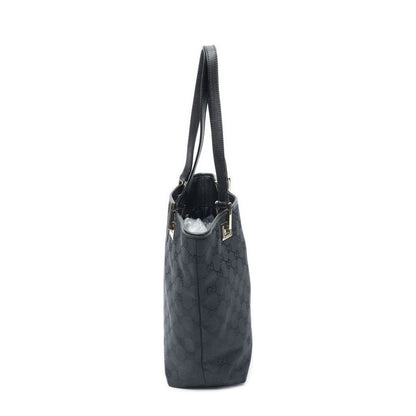 Gucci Small Bucket Tote Black GG Canvas — view 4