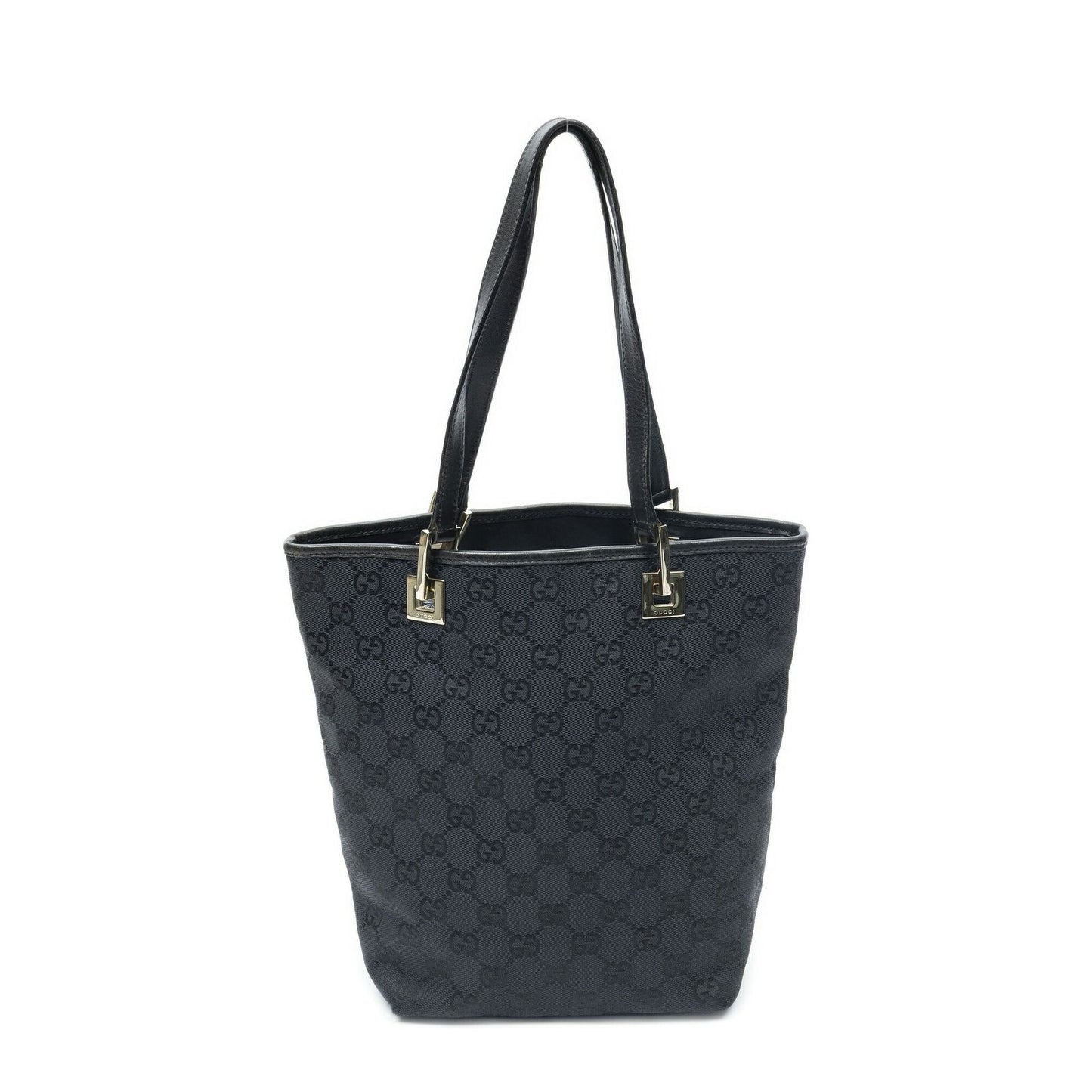 Gucci Small Bucket Tote Black GG Canvas