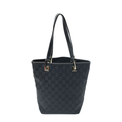 Gucci Small Bucket Tote Black GG Canvas — view 5