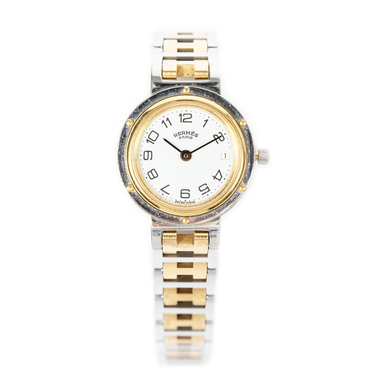Hermes Clipper Watch Silver Plated