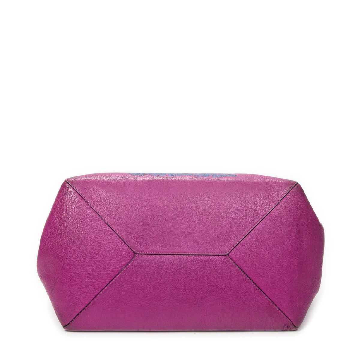 Loewe Barocco Anagram Tote Fuchsia Pink Grain Calfskin Leather — view 6