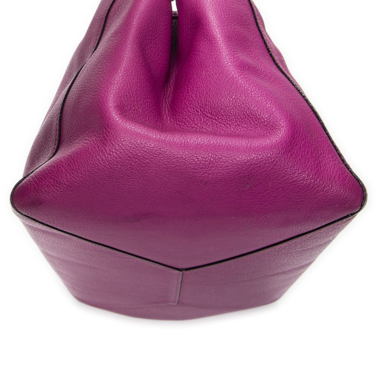 Loewe Barocco Anagram Tote Fuchsia Pink Grain Calfskin Leather — view 8