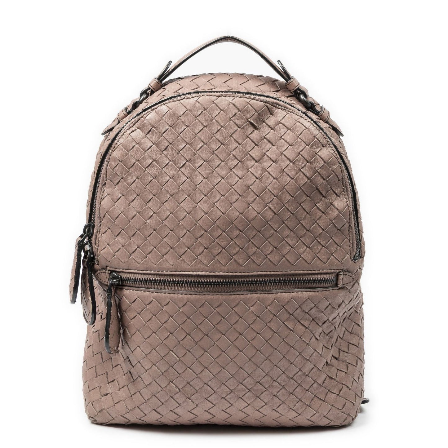 Bottega Veneta Mini Backpack Pink Intrecciato Leather