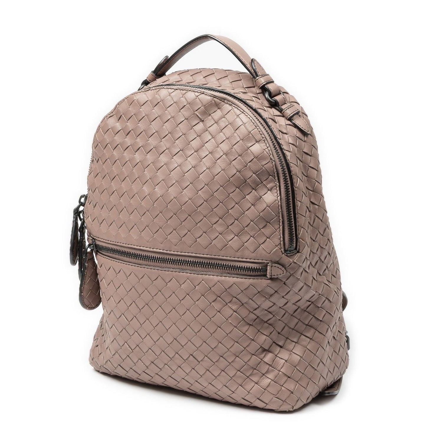 Bottega Veneta Mini Backpack Pink Intrecciato Leather — view 2