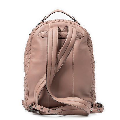 Bottega Veneta Mini Backpack Pink Intrecciato Leather — view 5