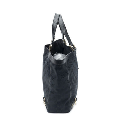 Gucci Small Abbey D Ring Tote Black GG Canvas — view 4