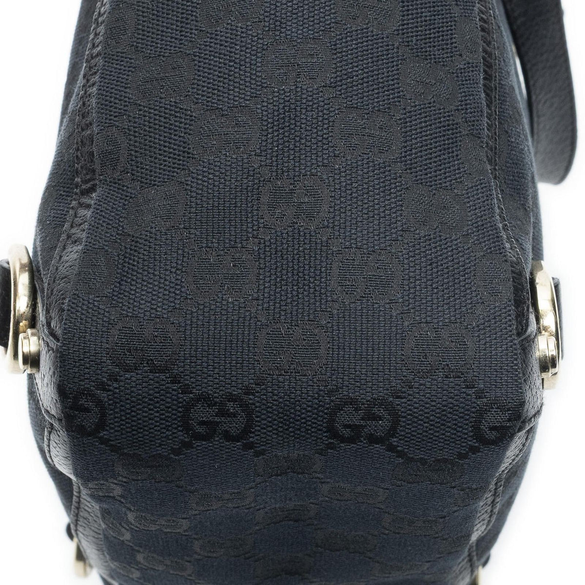 Gucci Small Abbey D Ring Tote Black GG Canvas — view 7