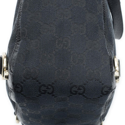 Gucci Small Abbey D Ring Tote Black GG Canvas — view 7
