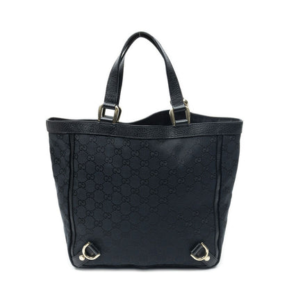 Gucci Small Abbey D Ring Tote Black GG Canvas — view 5