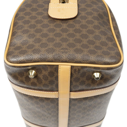 Celine Small Boston Beige Brown Macadam Canvas Handbag — view 8