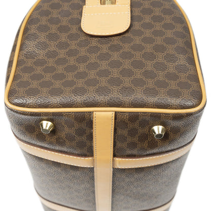 Celine Small Boston Beige Brown Macadam Canvas Handbag — view 7