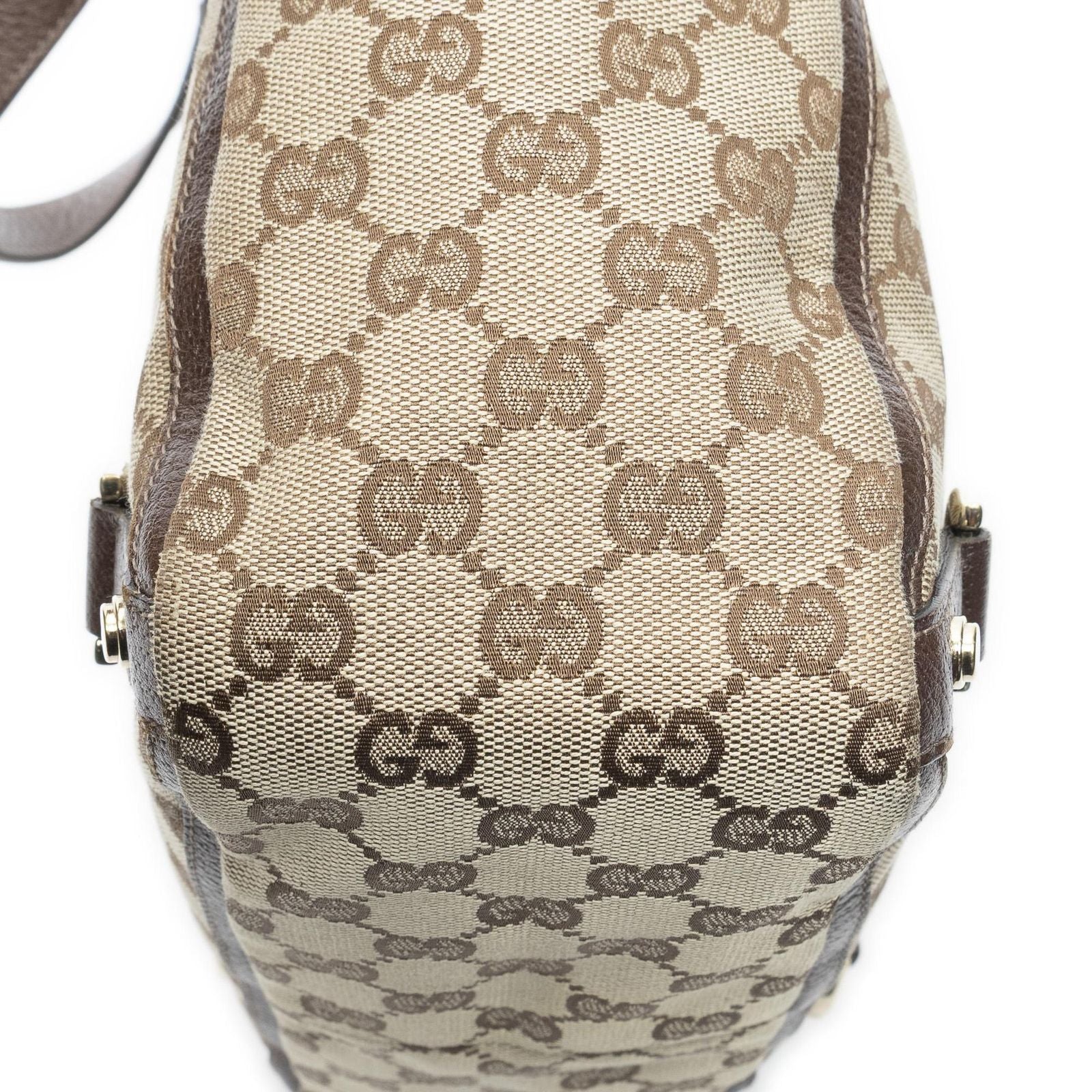 Gucci Small Abbey D Ring Tote Beige Brown GG Canvas — view 8