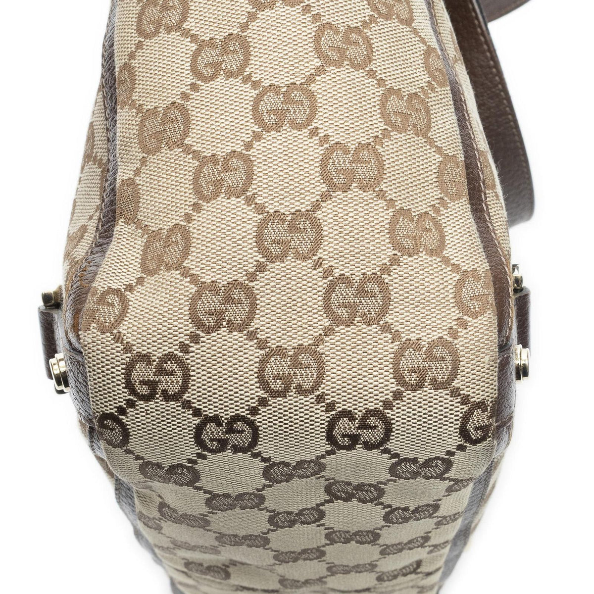Gucci Small Abbey D Ring Tote Beige Brown GG Canvas — view 7