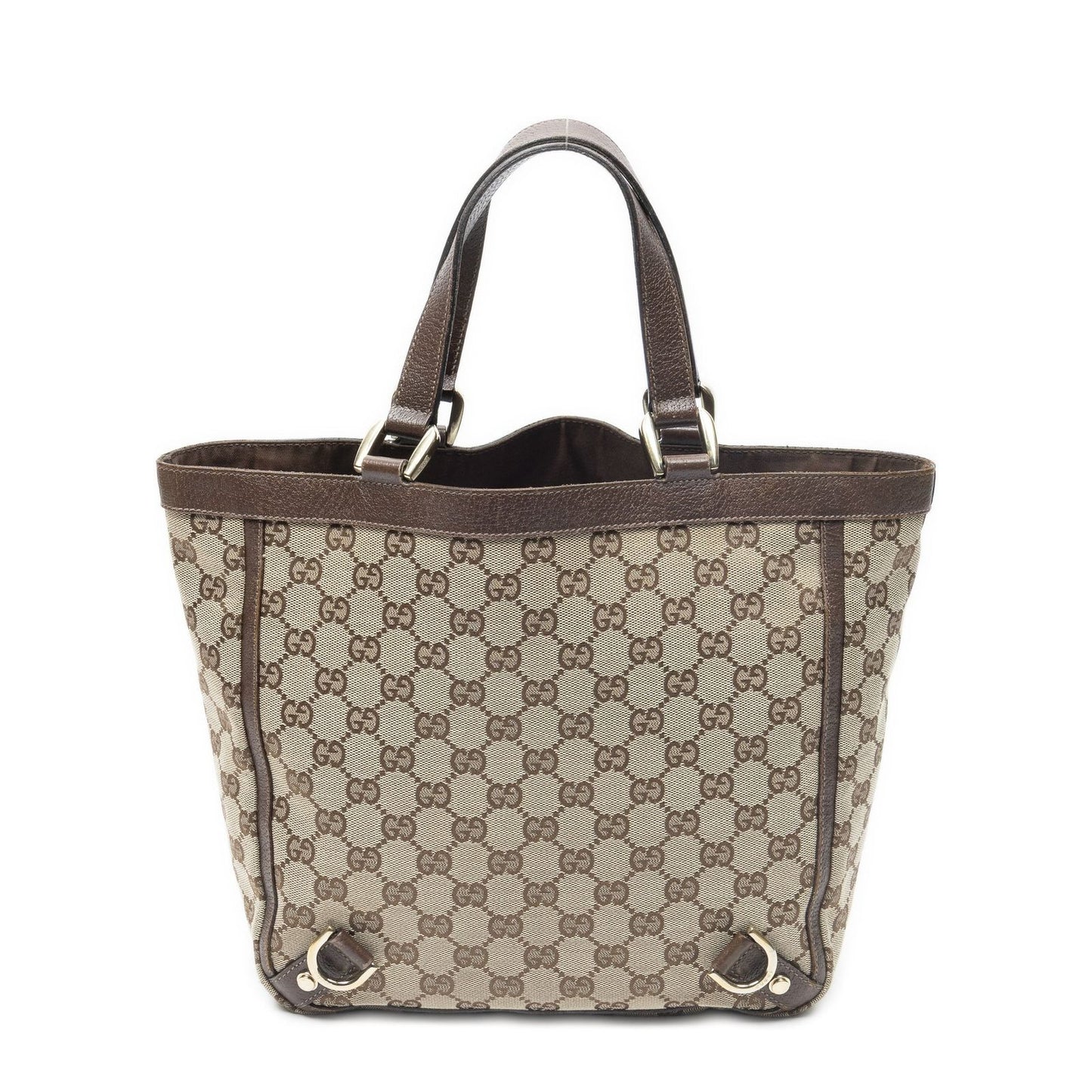 Gucci Small Abbey D Ring Tote Beige Brown GG Canvas — view 5
