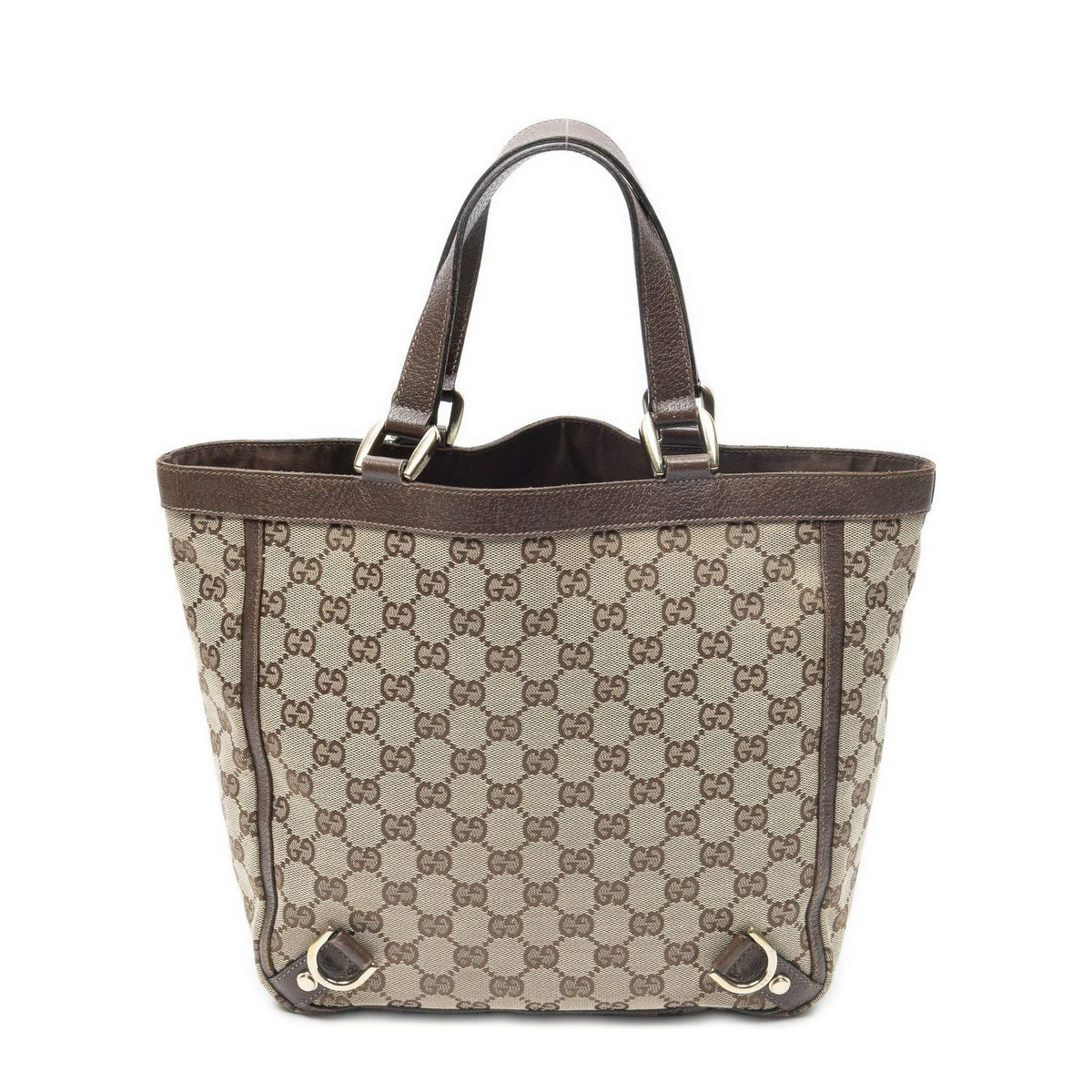 Gucci Small Abbey D Ring Tote Beige Brown GG Canvas — view 5