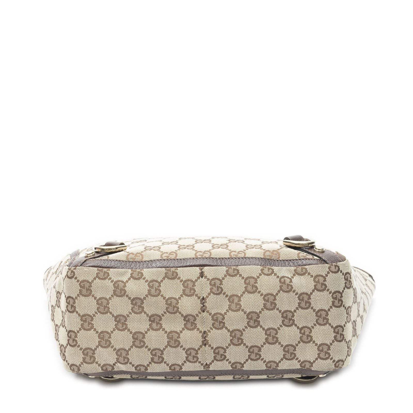 Gucci Small Abbey D Ring Tote Beige Brown GG Canvas — view 6