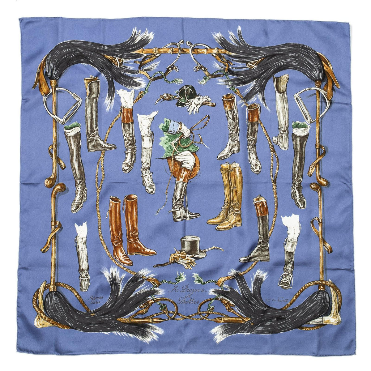 Hermes Scarf Blue — view 2